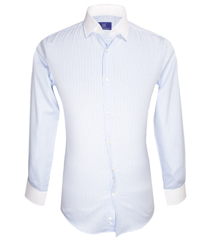 Blue Striped Shirt, Size 39