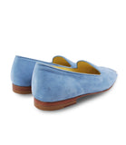Sky Blue Suede Loafers