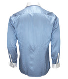 Blue Striped Silk Shirt