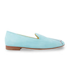 Turquoise Suede Loafers