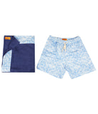 Blue Floral Swimwear Set