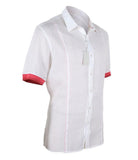 White Red Linen Shirt