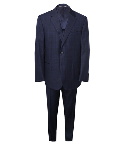Blue Checked Suit, Size 56