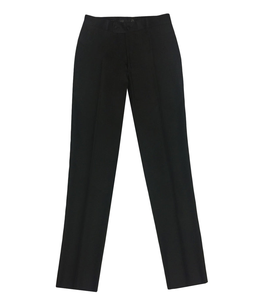 Girls' Flat Front Slacks [AK013-15-99-BLACK] - FlynnO'Hara Uniforms