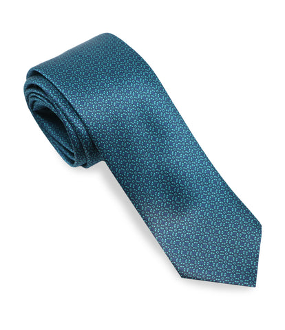 Navy Emerald Silk Tie