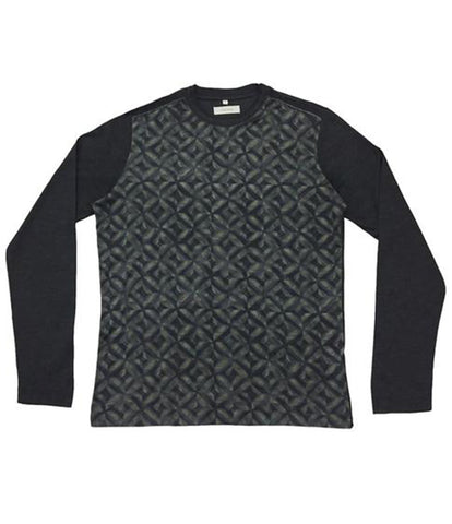 LOUIS VUITTON Monogram Long-sleeved Knitted Polo Bronze. Size S0
