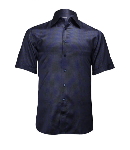Blue Floral Silk Shirt, Size 41