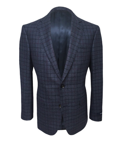 Blue Checked Wool Jacket