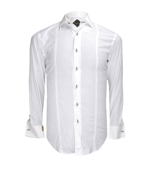 White Patterned Shirt Cattani
