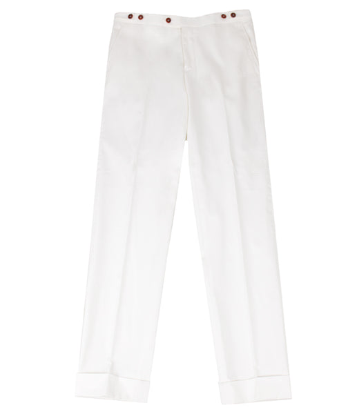 White Wool Pants, Size 48