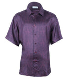 Maroon Silk Shirt, Size 3XL