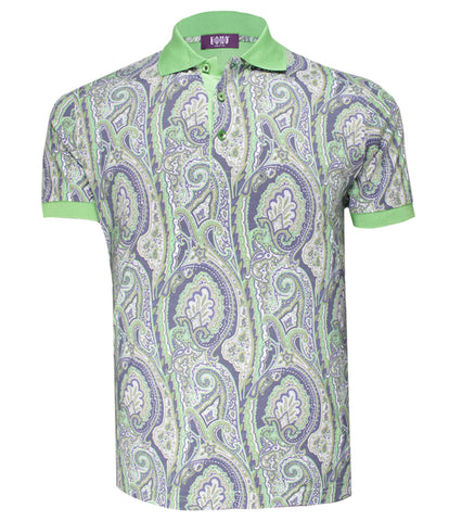 Green Patterned Polo
