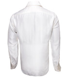 Off White Silk Shirt Jacquard
