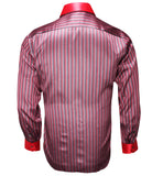 Red Striped Silk Shirt