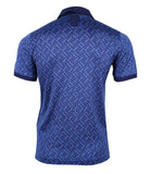 Blue Silk Polo Shirt