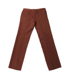 Brown Cotton Formal Pants