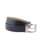 Navy Calf Croco Belt, Size 115