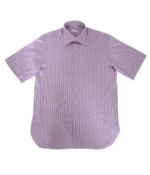 Striped Silk Shirt Short Sleeve