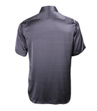 Grey Silk Shirt Short Sleeve