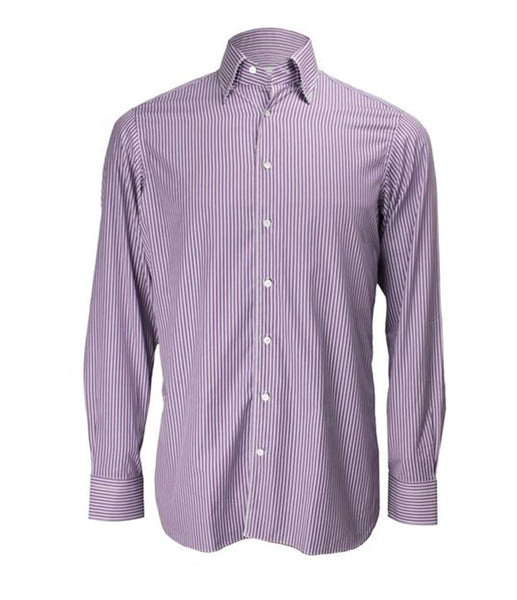 Purple Striped Formal Shirt