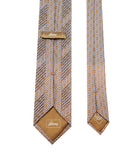 Pleated Brown Silk Tie