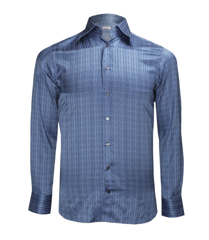 Blue Silk Shirt, Size 39