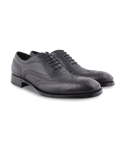 Greyish Black Wingtip Shoes