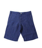 Blue Linen Shorts