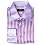 Purple Striped Silk Shirt