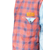 Coral Checked Jacket