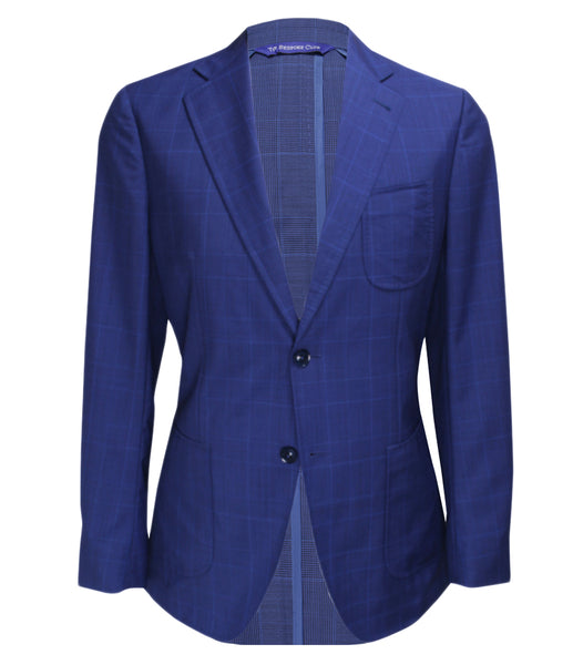 Blue Checked Suit, Size 38"