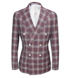 Sangria Checked Suit, Size 38"