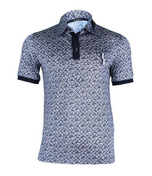 Patterned Jersey Polo Tee